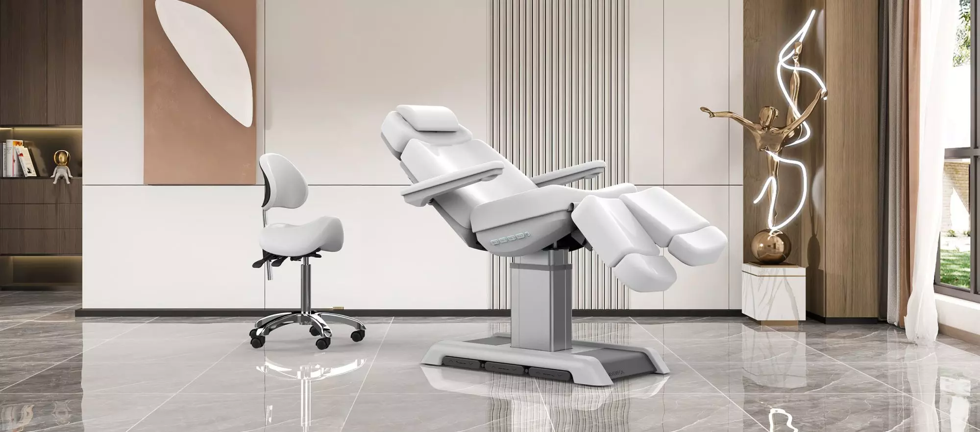 Fotel podologiczny MEDIZIO GIRASOLE E3 z pilotem ręcznym i sterownikiem nożnym | wysyłka 24h 1girasole