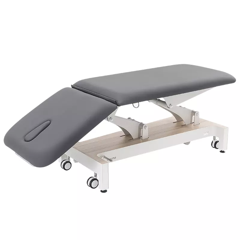 Łóżko kosmetyczne WEELKO® NUUNA® SENSE do masażu i zabiegów kosmetycznych z uchylnym oparciem w górę i w dół 