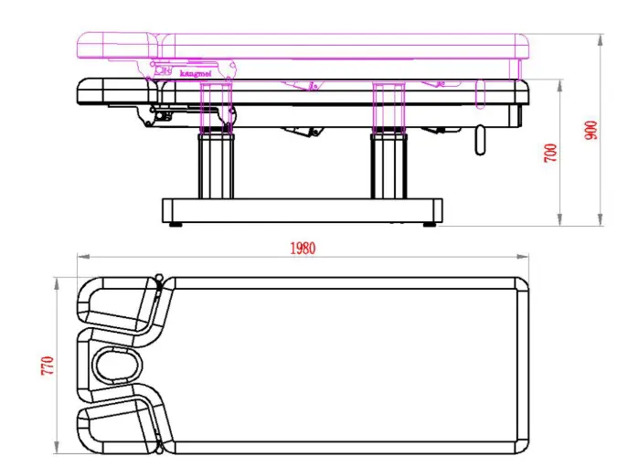 Leżanka kosmetyczna SPA NUUNA® CARE 4