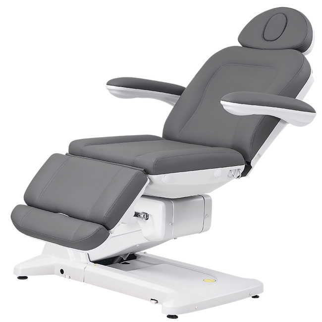 Fotel kosmetyczny WEELKO® SIMUS GYN PLUS obrotowy 110° z podpórkami ginekologicznymi, pełno ruchomym zagłówkiem i sterowaniem nożnym