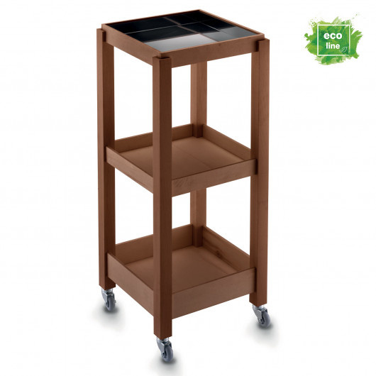 Stolik fryzjerski ARTECNO® ECO SMALL z drewna na kółkach | ECO LINE