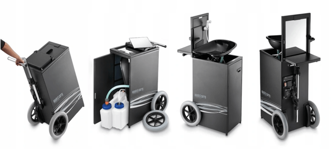 Myjka fryzjerska ARTECNO® WASH&CARRY mobilna + TABORET fryzjerski