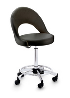 Taboret kosmetyczny ARTECNO® ZENITH z ciemną tapicerką