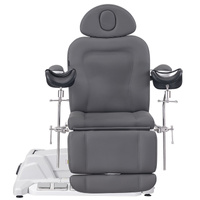 Fotel kosmetyczny WEELKO® SIMUS GYN PLUS obrotowy 110° z podpórkami ginekologicznymi, pełno ruchomym zagłówkiem i sterowaniem nożnym