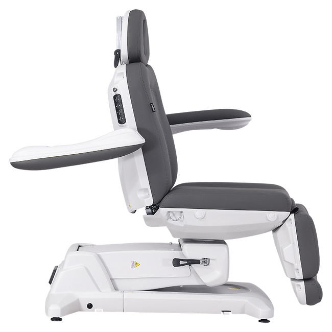 Fotel kosmetyczny WEELKO® SIMUS PLUS obrotowy 110° z pełno ruchomym zagłówkiem i odpinanym sterownikiem nożnym