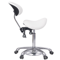 Taboret kosmetyczny WEELKO® NOBLE FEEL ze sterowaniem ręcznym i nożnym