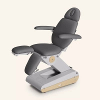 Fotel podologiczny NAGGURA® SWOP P3 UP podświetlany z podgrzewanym materacem i tapicerką Naggura® Skin | podnóżki regulowane góra-dół, przód-tył, na boki o 90° | 3 kolory 