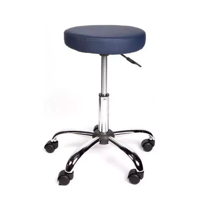 Taboret medyczny COINFYCARE DISK z granatową tapicerką