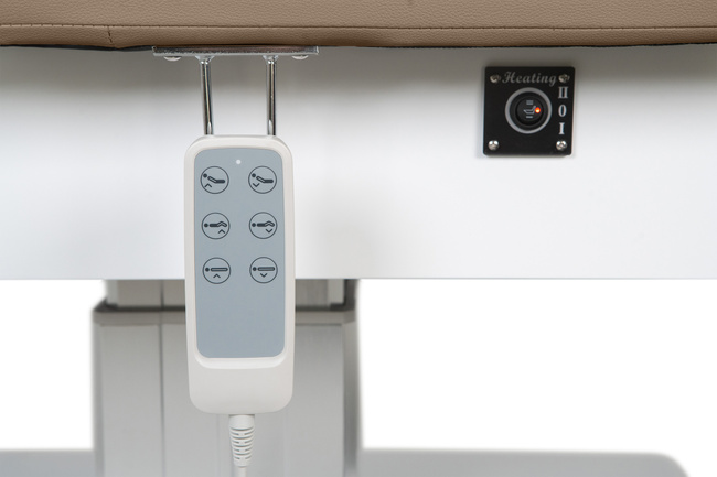 Leżanka kosmetyczna SPA WEELKO® LEUS elektryczna, z wysuwanym podnóżkiem i podgrzewanym ULTRA KOMFORTOWYM materacem