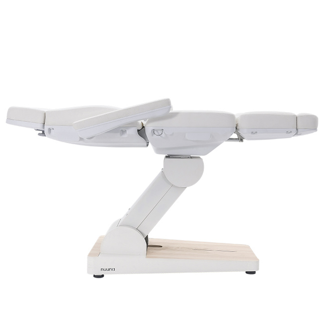 Fotel kosmetyczny WEELKO® NUUNA® CARE 4 z pełno ruchomym zagłówkiem i podświetlaną podstawą