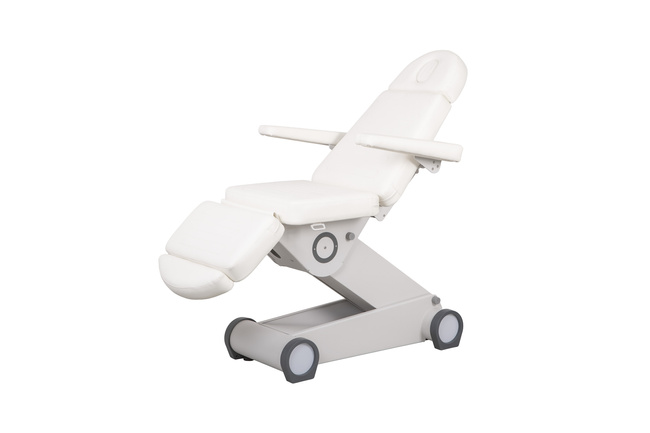 Fotel kosmetyczny WEELKO® B-LIGHT 502 elektryczny z pilotem i podświetleniem LED