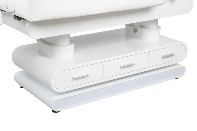 Leżanka kosmetyczna SPA WEELKO® POST z ULTRA KOMFORTOWYM grubym podgrzewanym materacem i szufladami w podstawie
