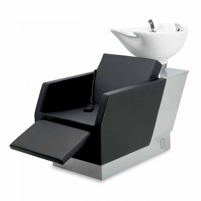 Myjnia fryzjerska ARTECNO® EVOLO RELAX z siedziskiem z pianką MEMORY I elektrycznym podnóżkiem | wybierz kolor