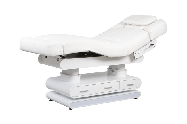 Leżanka kosmetyczna SPA WEELKO® POST z ULTRA KOMFORTOWYM grubym podgrzewanym materacem i szufladami w podstawie