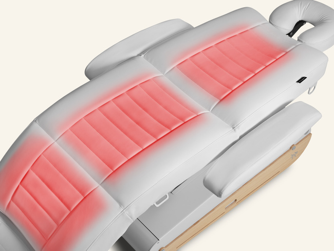 Fotel kosmetyczny NAGGURA® SWOP B4 GR z podgrzewanym materacem i tapicerką SOFT PU NAGGURA® SKIN odporną na wirusy, plamy i UV | 3 kolory 
