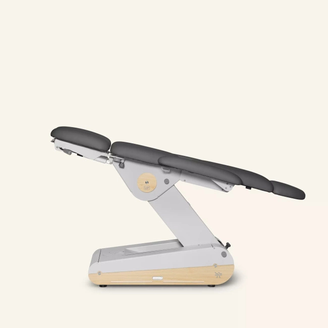 Fotel podologiczny NAGGURA® SWOP P3 UP podświetlany z podgrzewanym materacem i tapicerką Naggura® Skin | podnóżki regulowane góra-dół, przód-tył, na boki o 90° | 3 kolory | Fotel do pedicure wysokiego unoszenia