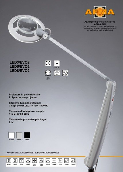Lampa medyczna ARTECNO® LENTE LED na statywie | soczewka 5 DPI| Lampa lupa EVO