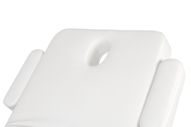 Leżanka kosmetyczna WEELKO® GOID z białym materacem i brązową podstawą