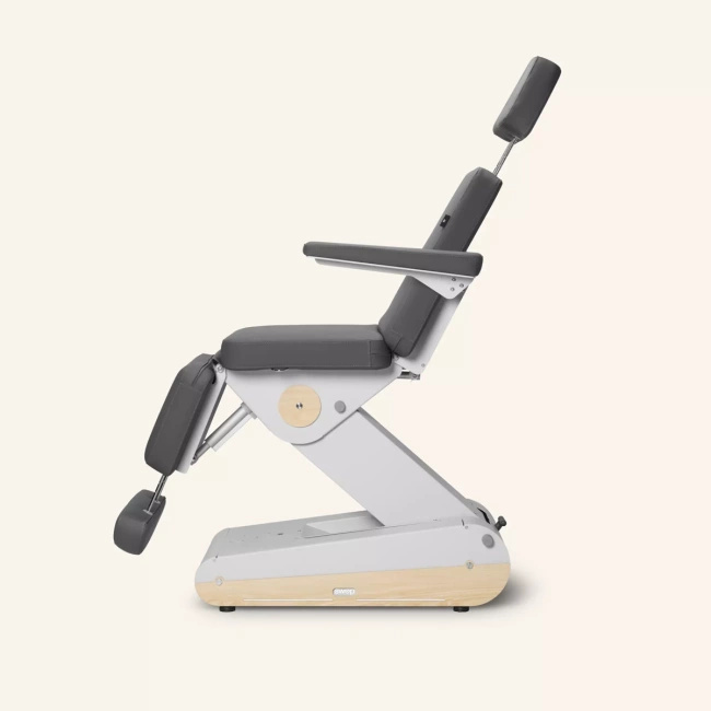 Fotel kosmetyczny NAGGURA® SWOP B4 PRO podświetlany z tapicerką  Naggura® Skin z technologią Permablok 3© odporną na bakterie, plamy i UV | bez lub z podgrzewaniem | Fotel medyczny