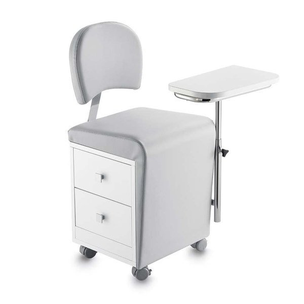 Mobilne stanowisko ARTECNO® ELITA do manicure | Taboret + stolik kosmetyczny mobilny