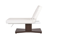 Leżanka kosmetyczna WEELKO® GOID z białym materacem i brązową podstawą