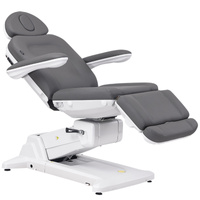 Fotel kosmetyczny WEELKO® SIMUS GYN PLUS obrotowy 110° z podpórkami ginekologicznymi, pełno ruchomym zagłówkiem i sterowaniem nożnym