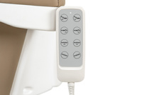 Fotel kosmetyczny WEELKO® RICLE elektryczny z podgrzewanym i ULTRA WYGODNYM GRUBYM materacem w kolorze brązowym