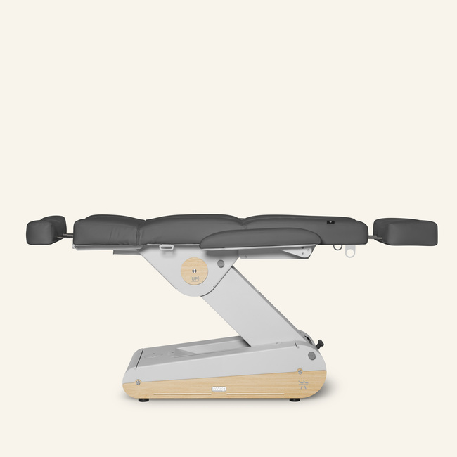 Fotel kosmetyczny NAGGURA® SWOP B4 UP GR z podgrzewanym materacem i tapicerką SOFT PU NAGGURA® SKIN odporną na wirusy, plamy i UV | 3 kolory 