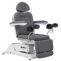 Fotel kosmetyczny WEELKO® SIMUS GYN PLUS obrotowy 110° z podpórkami ginekologicznymi, pełno ruchomym zagłówkiem i sterowaniem nożnym
