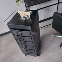 Wózek fryzjerski ARTECNO® METEX z uchwytem na suszarkę i ręcznik