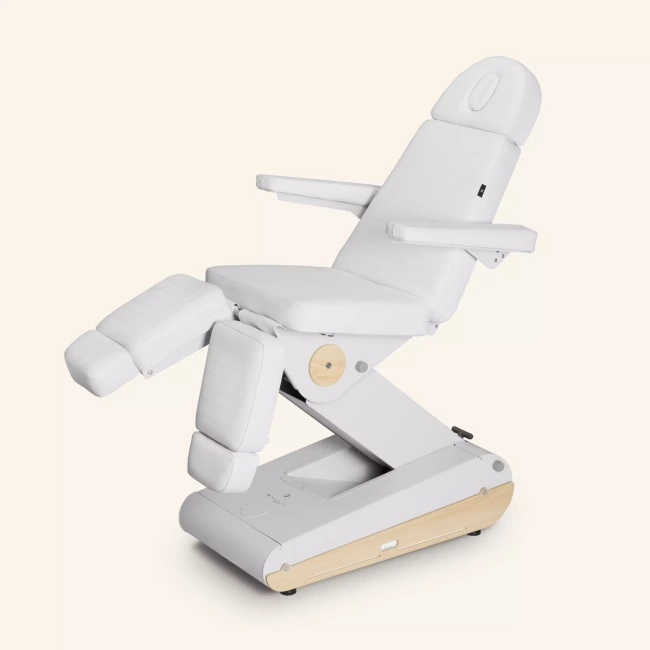 Fotel podologiczny NAGGURA® SWOP P3 PRO podświetlany z pilotem i tapicerką z technologią Permablok 3© odporną na plamy, zarazki i UV 