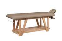 Łóżko do masażu WEELKO® ROOTS z bezową tapicerką