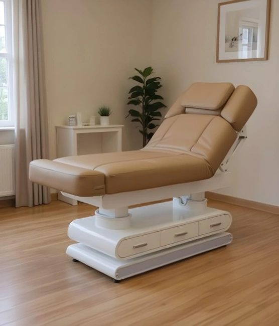 Łóżko kosmetyczne SPA WEELKO® POST z podgrzewanym materacem i wysuwanym podnóżkiem