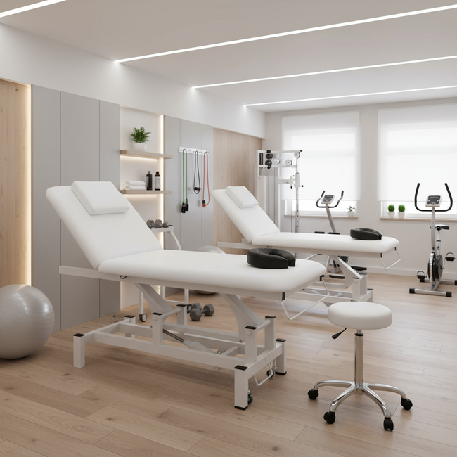 Leżanka kosmetyczna WEELKO® VITAL elektryczna z uchwytem na papier