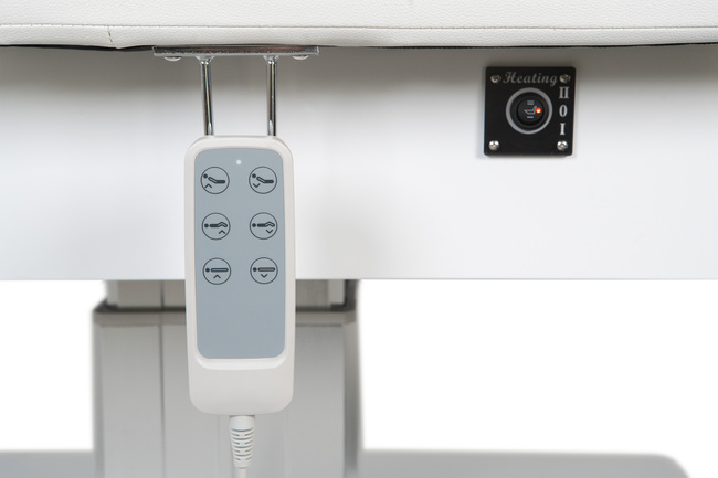 Leżanka kosmetyczna SPA WEELKO® LEUS elektryczna, z wysuwanym podnóżkiem i podgrzewanym ULTRA KOMFORTOWYM materacem