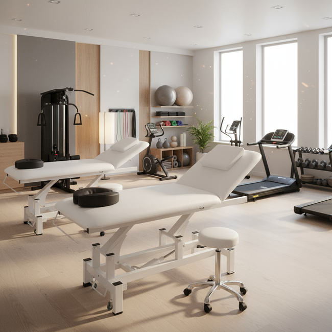 Łóżko kosmetyczne WEELKO® VITAL elektryczna z pilotem i uchwytem na papier