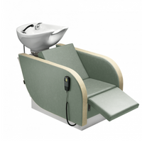 Myjnia fryzjerska ARTECNO® CALVIN RELAX z elektrycznie wysuwanym podnóżkiem | wybierz kolor umywalki i tapicerki