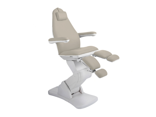 Fotel do pedicure MEDIZIO ASTRO E5 elektryczny bezowy z pilotem ręcznym i nożnym | wysyłka 24h