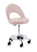 Taboret kosmetyczny ARTECNO® ZENITH z tapicerką w kolorze różowym