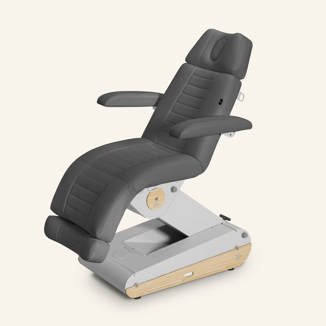 Fotel kosmetyczny NAGGURA® SWOP B4 UP GR z podgrzewanym materacem i tapicerką SOFT PU NAGGURA® SKIN odporną na wirusy, plamy i UV | 3 kolory 