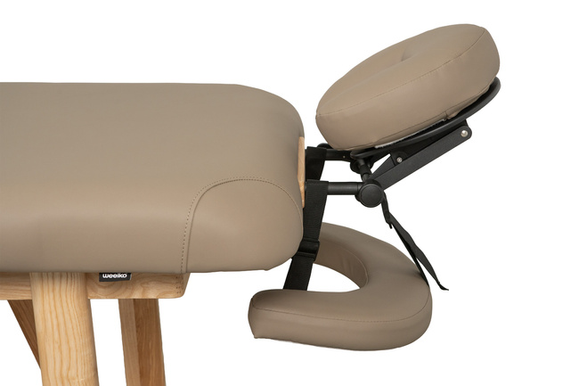 Łóżko do masażu WEELKO® ROOTS z bezową tapicerką