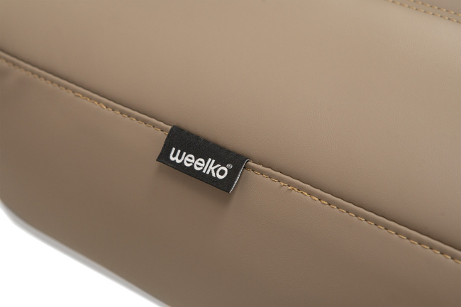 Fotel kosmetyczny WEELKO® RICLE elektryczny z podgrzewanym i ULTRA WYGODNYM GRUBYM materacem w kolorze brązowym