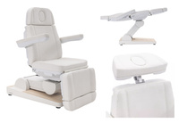 Fotel kosmetyczny WEELKO® NUUNA® CARE 4 z pełno ruchomym zagłówkiem i podświetlaną podstawą