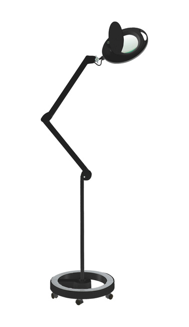 CZARNA lampa lupa WEELKO MEGA+ na statywie BEZCIENIOWA