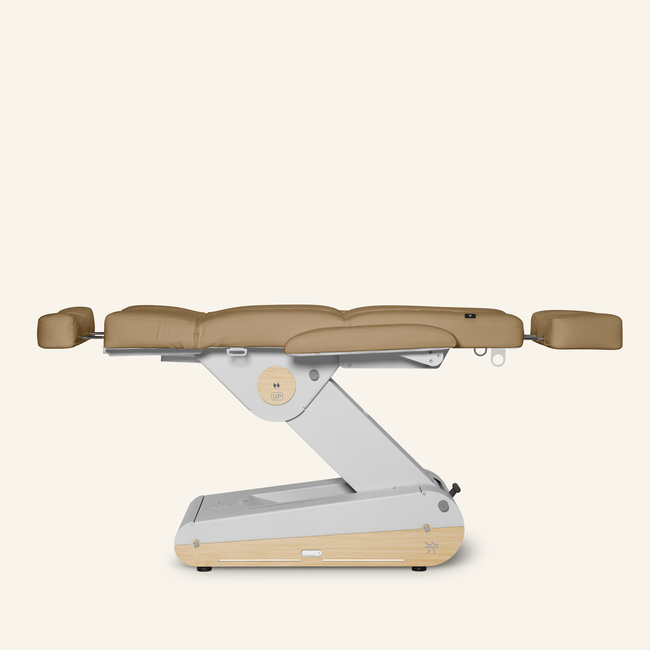 Fotel kosmetyczny NAGGURA® SWOP B4 UP GR z podgrzewanym materacem i tapicerką SOFT PU NAGGURA® SKIN odporną na wirusy, plamy i UV | 3 kolory 