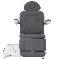 Fotel kosmetyczny WEELKO® SIMUS PLUS obrotowy 110° z pełno ruchomym zagłówkiem i odpinanym sterownikiem nożnym