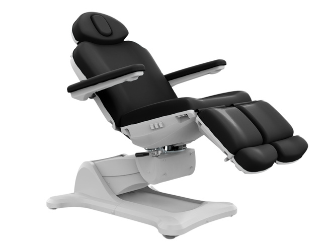 Fotel do pedicure MEDIZIO EDERA E3 z pilotem i podgrzewanym materacem | tapicerka GRAVEL