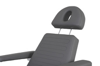 Fotel kosmetyczny WEELKO® B-LIGHT 502 elektryczny z ciemno szarą tapicerką i pilotem