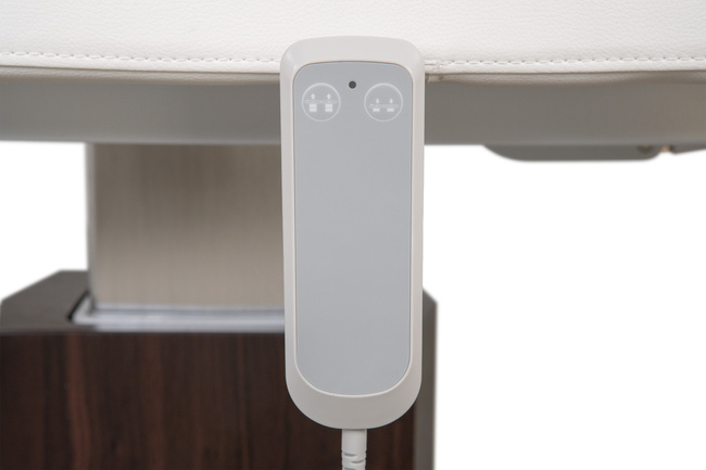 Leżanka kosmetyczna WEELKO® GOID z białym materacem i brązową podstawą