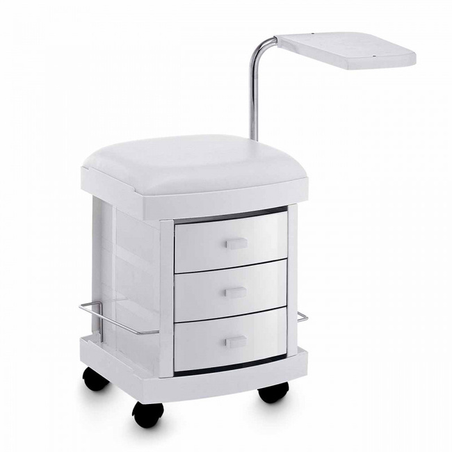 Taboret kosmetyczny ARTECNO® MANI MASTER EXCEL | Pomocnik kosmetyczny do manicure i pedicure